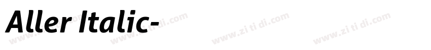 Aller Italic字体转换
